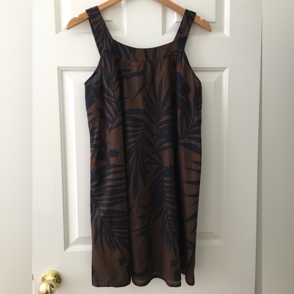 Tropical Hawaiian Print Sleeveless Shift Dress 100 % Cotton H & M Size 8 - Picture 5 of 10